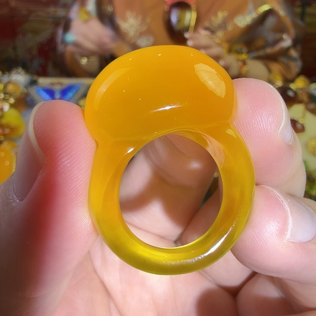 蜜蜡未镶嵌戒指戒指