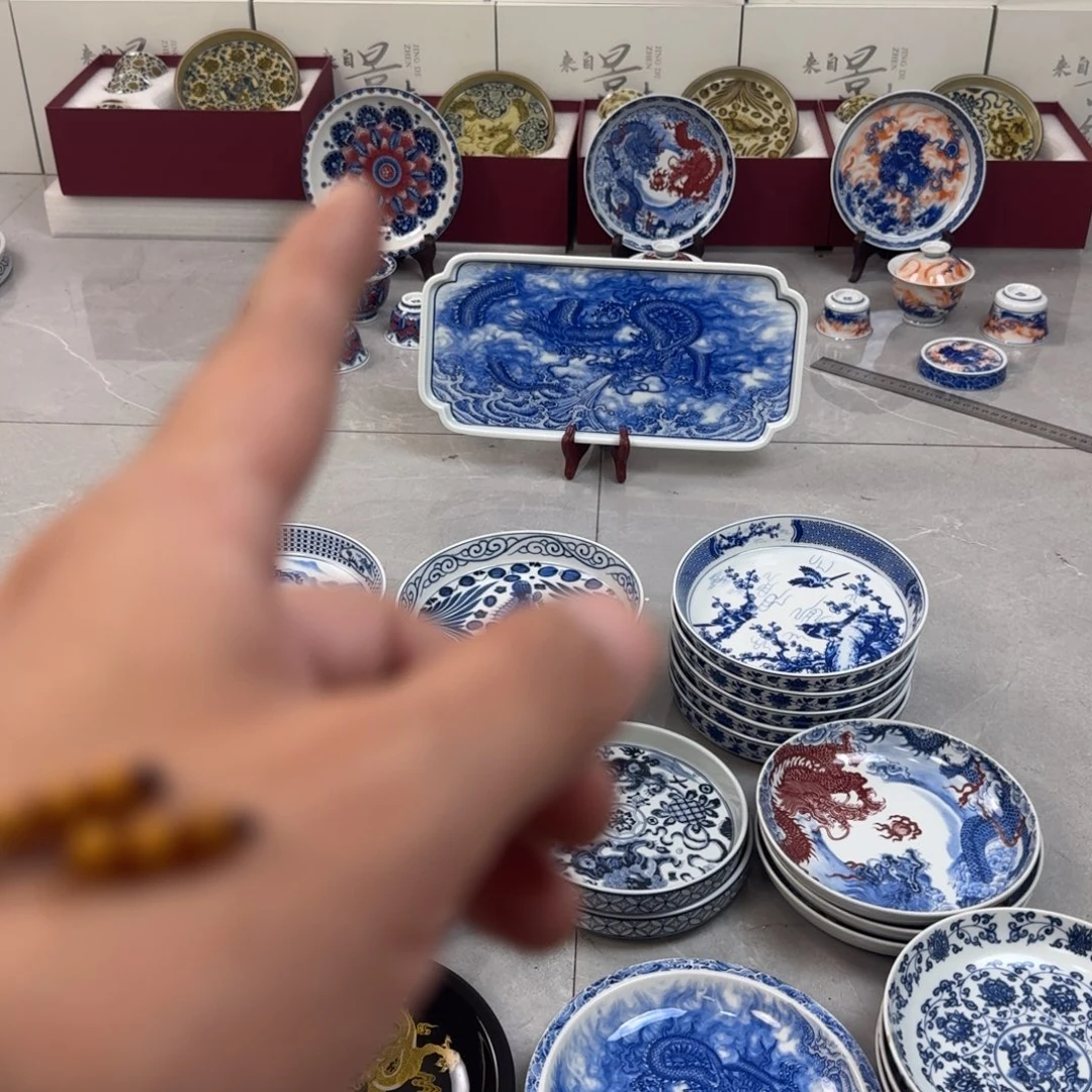 尘***三杯青花龙吸水干泡台