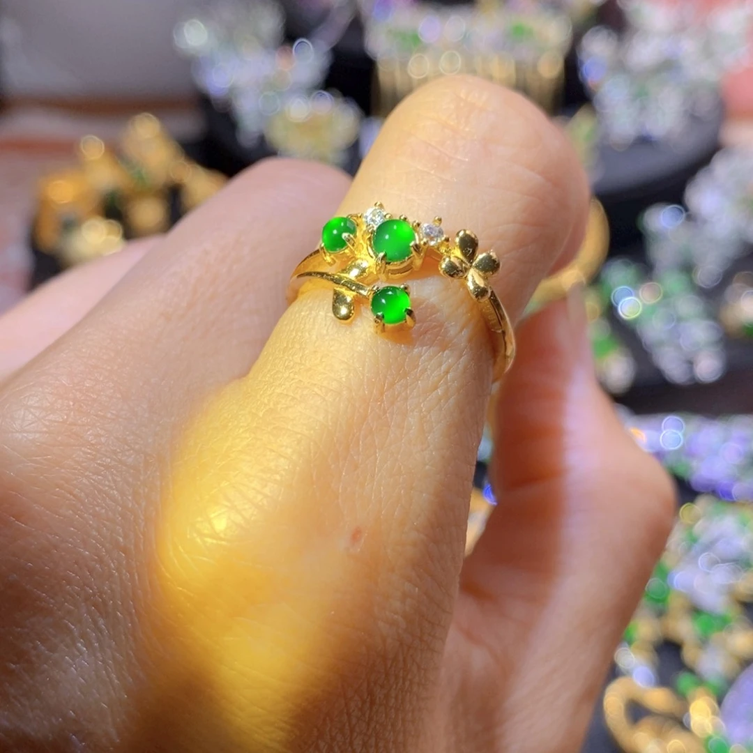 吊坠(不含链)银S925镶嵌翡翠