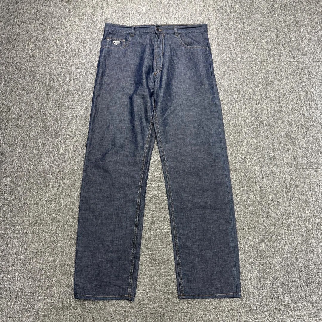 99新 Prada/普拉达 Prada 亚麻混纺休闲裤/34码/14956