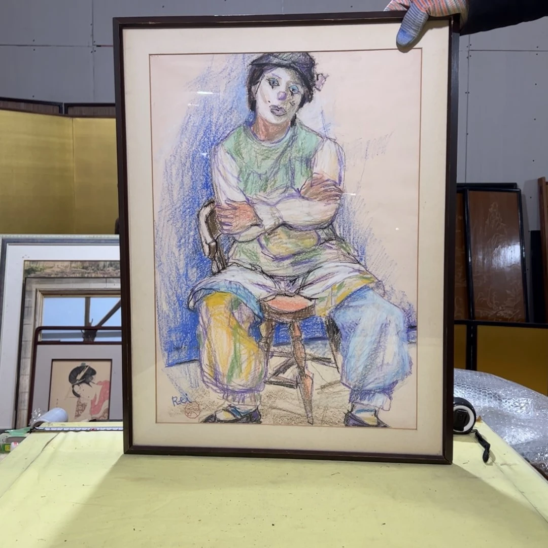 绘画不*屏风框画茶空间设计