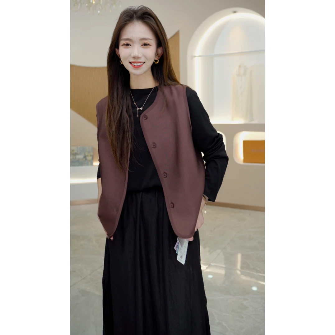 R H 【32MM丝毛】质感新款复古时尚休闲设计师款马甲外套H951023