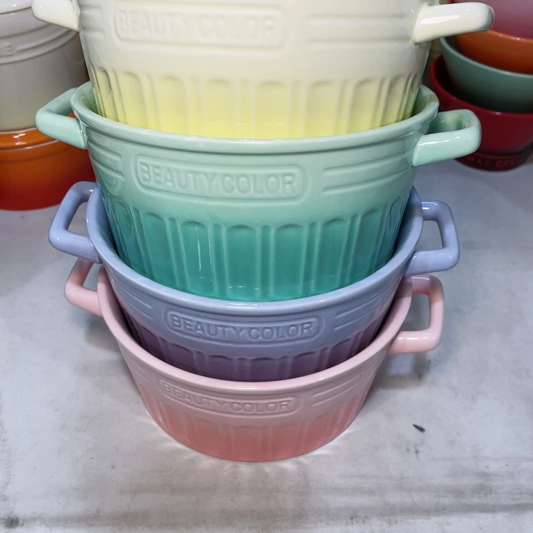 瓷微瑕陶瓷餐具家用 两个精品