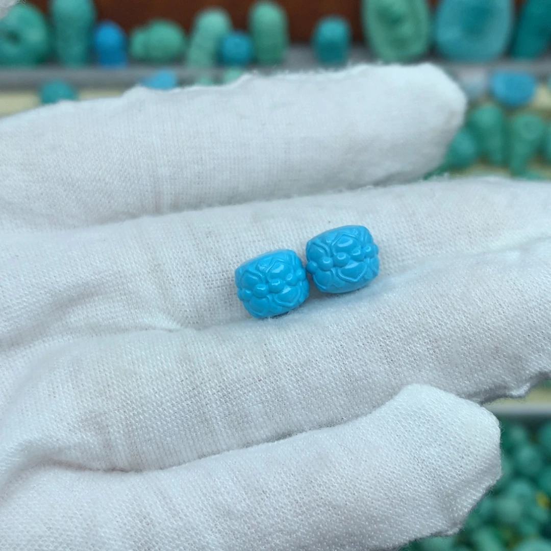 用***3高瓷蓝并蒂莲尺寸8➕