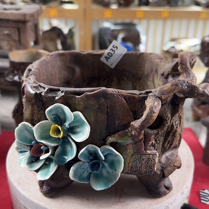 紫砂花瓶景德镇陶瓷035瑕疵