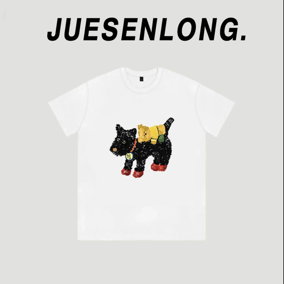 款134-设计感小众宽松港味时尚多巴胺穿搭短袖t恤