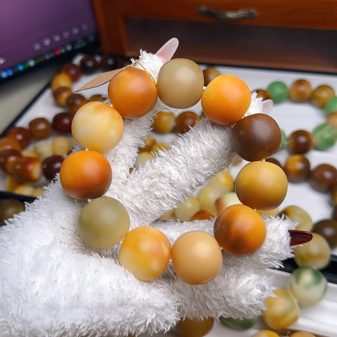 菩提根/象牙果手串卡23干磨苹果微微瑕5