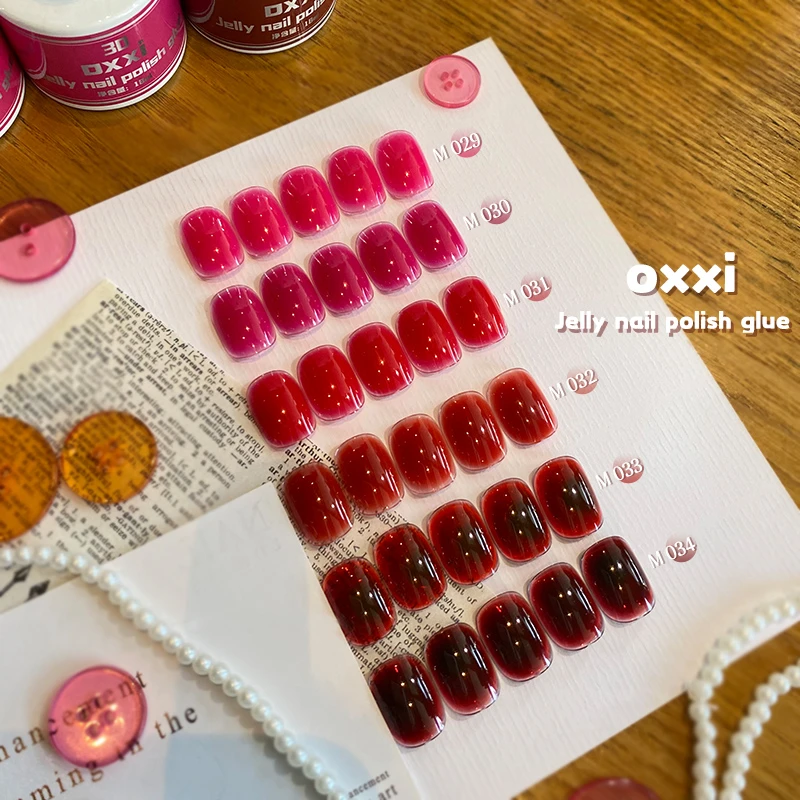 【达人专属】套装奶玻璃果冻胶ins系水润瓶装18ml裸色甲油胶