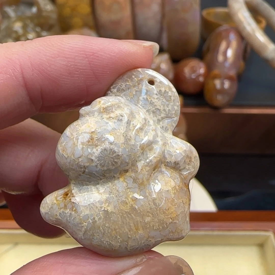 五***行硅化珊瑚（珊瑚玉）未镶嵌颈饰