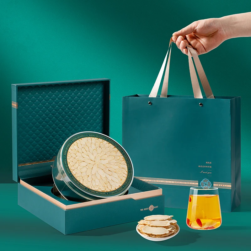 西洋参礼盒装新年礼盒参片春节年货送礼长辈父母拜年礼盒礼品实用