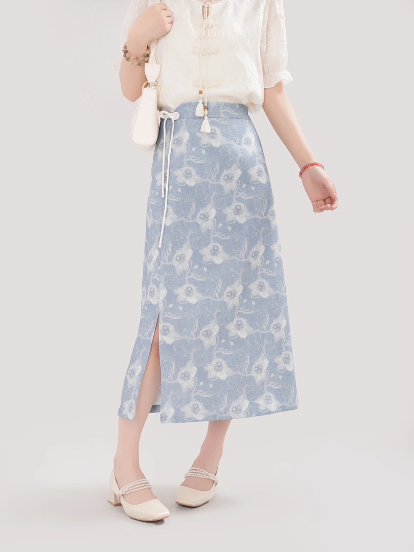 张嘉圆 【星河】高腰A字半裙显瘦遮跨时尚夏季百搭#M0002