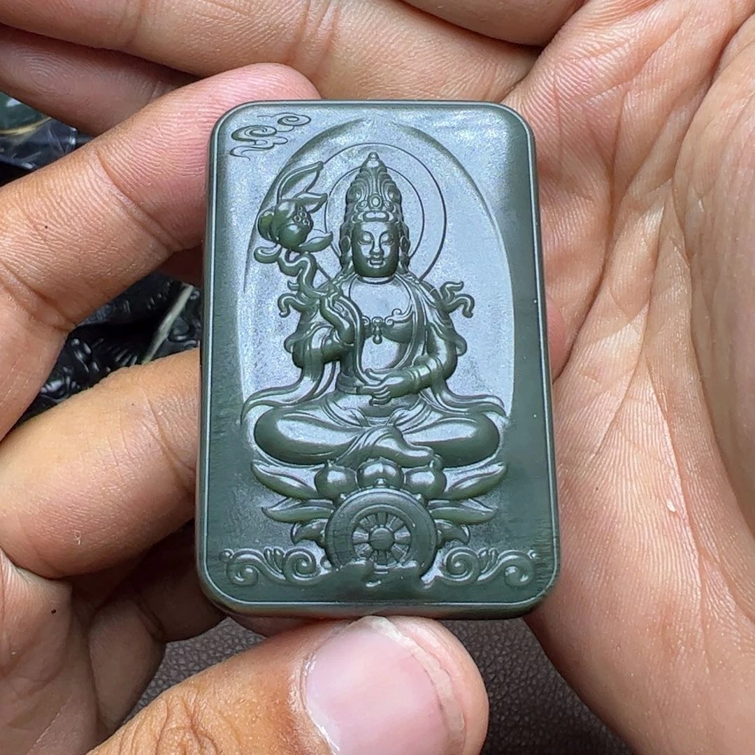 和田玉未镶嵌吊坠(不含链)祥*