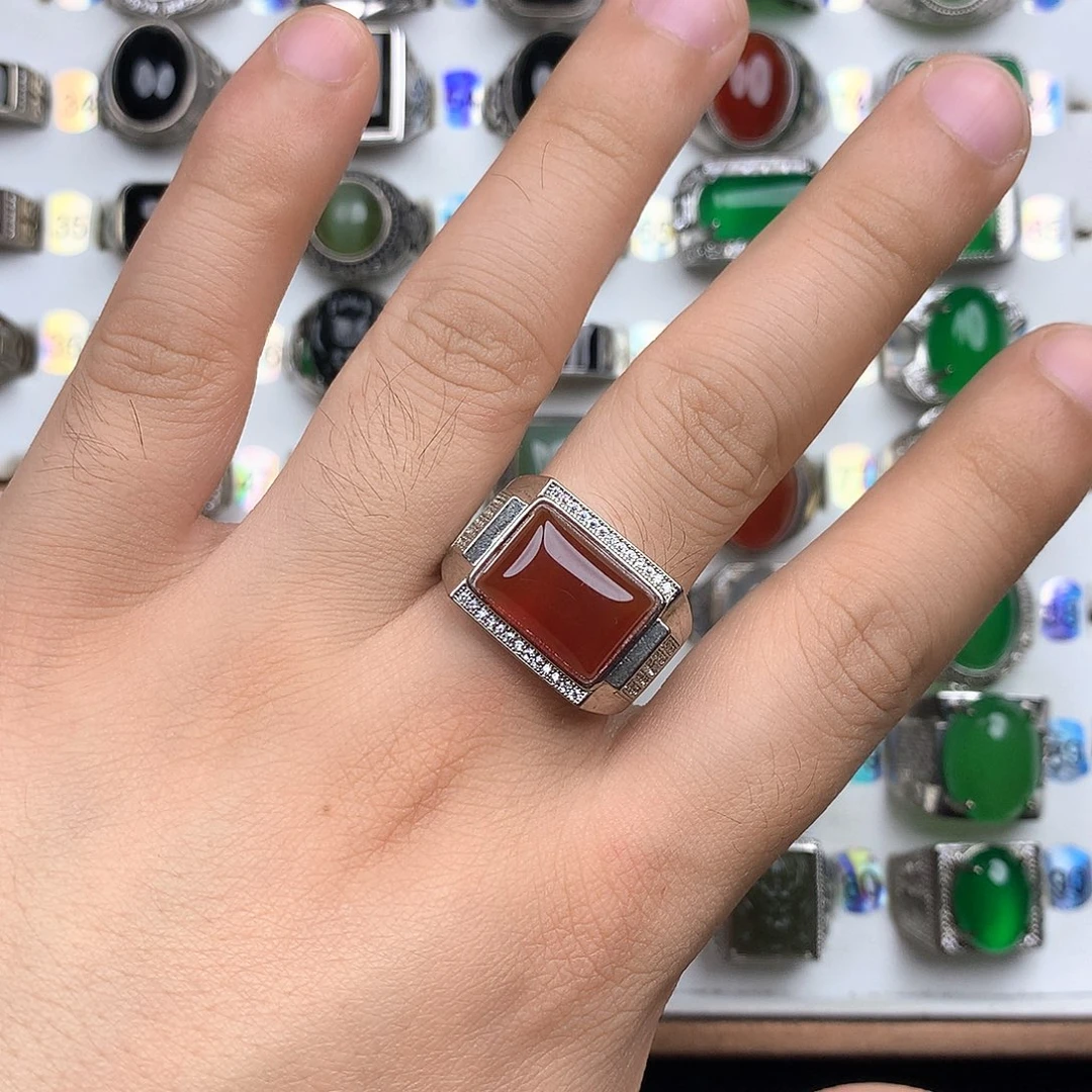 玛瑙/玉髓合金戒指