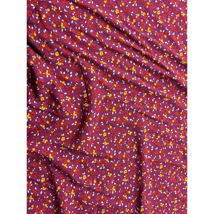 （53号花型）正品人造棉优质棉绸红色小碎花幅宽145cm（厂家直销）