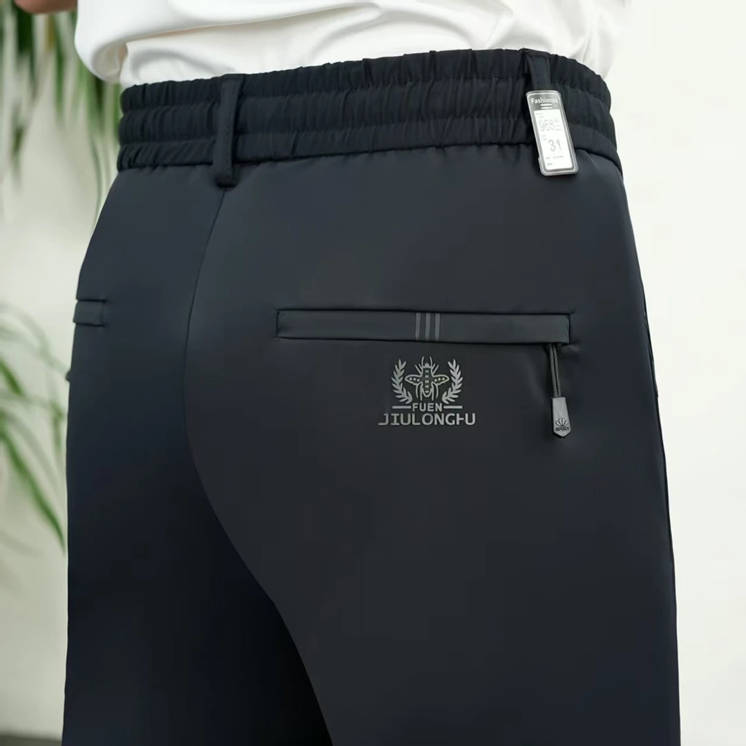 夏季款冰丝牛奶丝高弹休闲速干裤