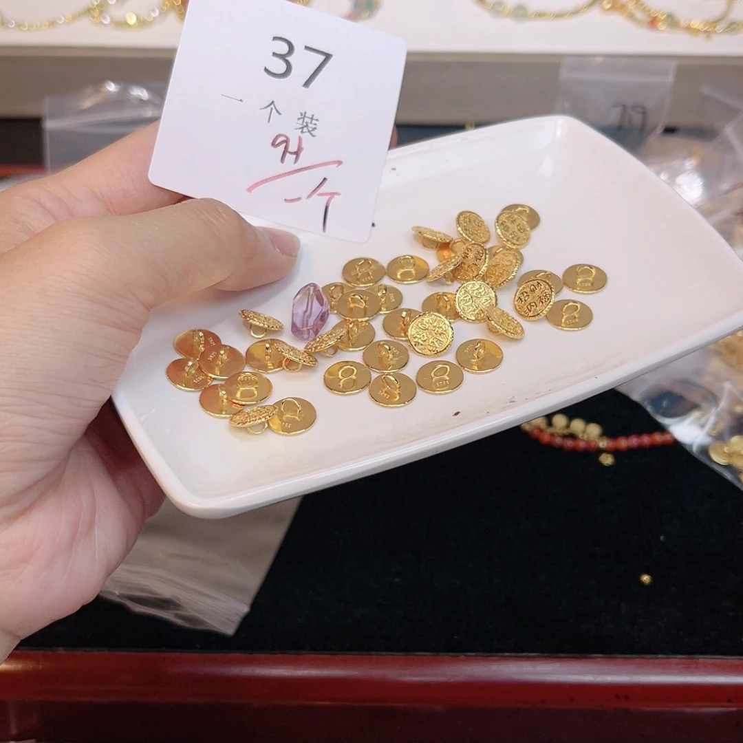 紫晶珠宝半成品银S925镀金镶嵌37