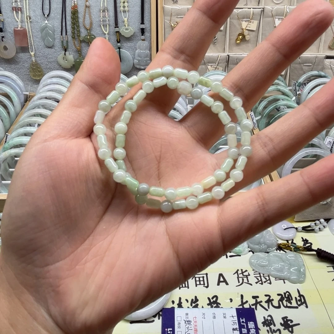 翡翠未镶嵌手镯天然缅甸翡翠手串