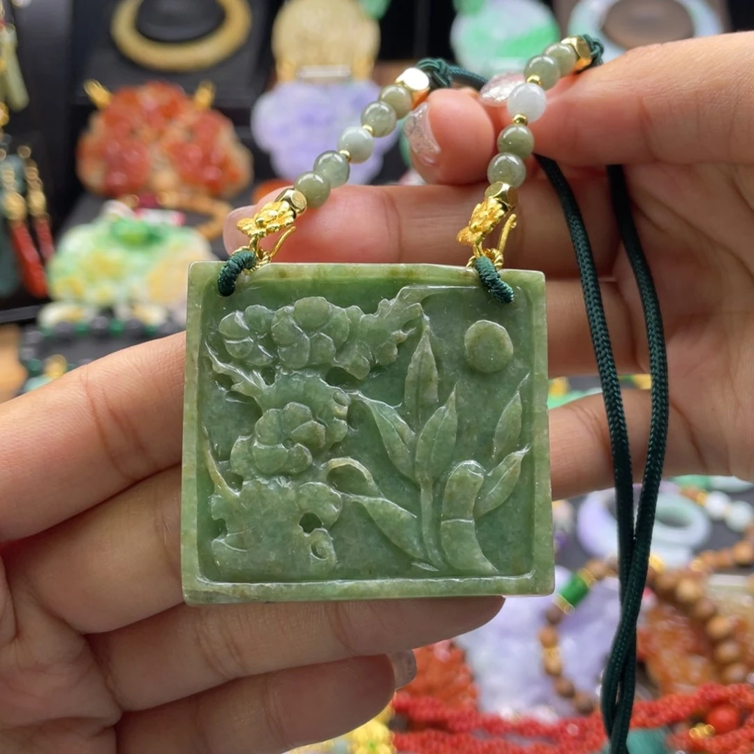 翡翠未镶嵌颈饰代编织
