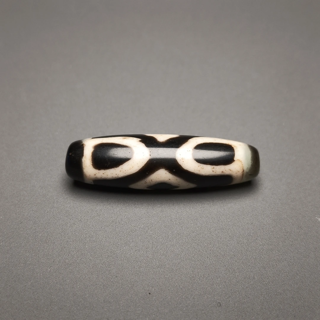 清代星辰六眼料器天珠/DZ241214/古玩/收藏/德州文物