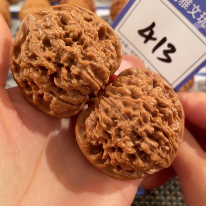 文玩核桃把件413号4.9官帽全品