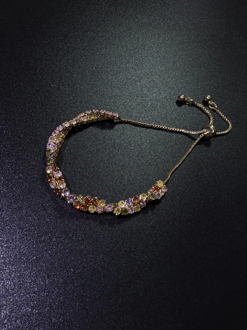 铜合金多巴胺彩色diy手涟锆石高级轻奢手串设计款