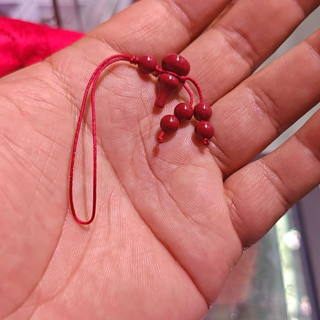 天然辰砂紫金沙小葫芦手机挂