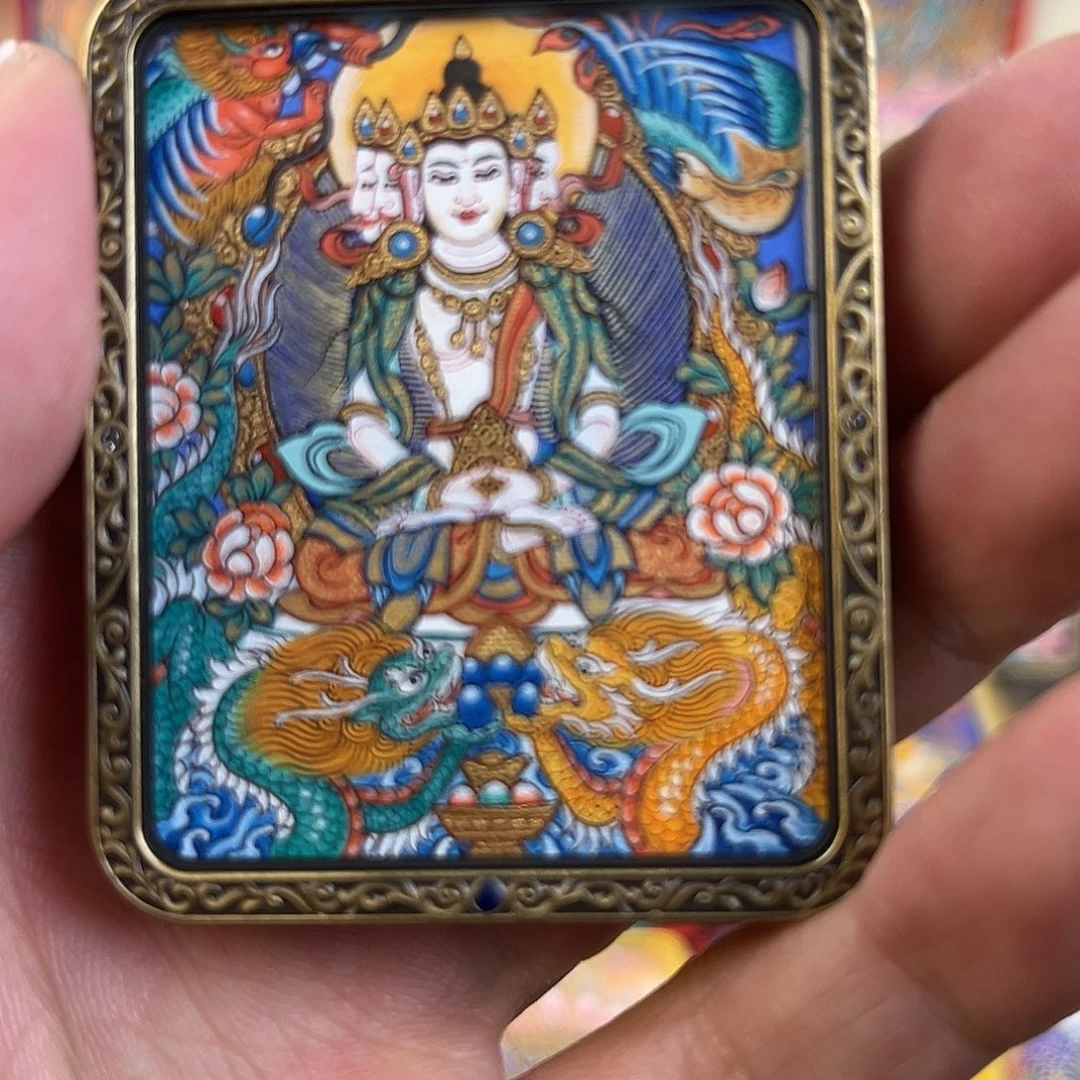 声***)吊坠大日如来｜热贡手绘