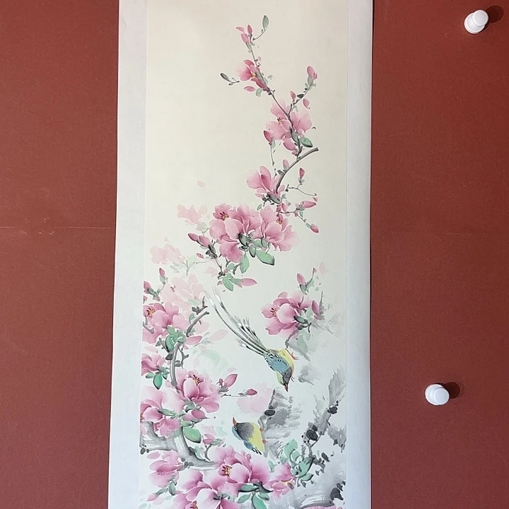 国画听兰老师花鸟