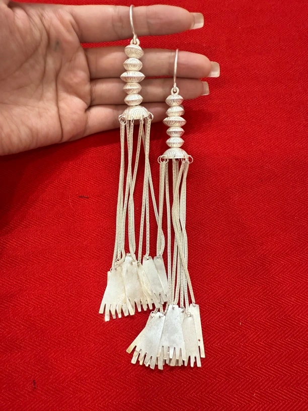 足银耳饰 银色女植物花卉简约耳环民族风首饰复古韩版百搭耳钩