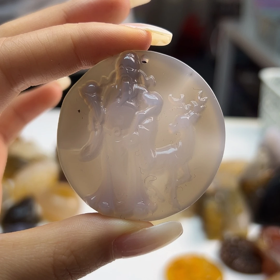 玛瑙/玉髓未镶嵌吊坠(不含链)