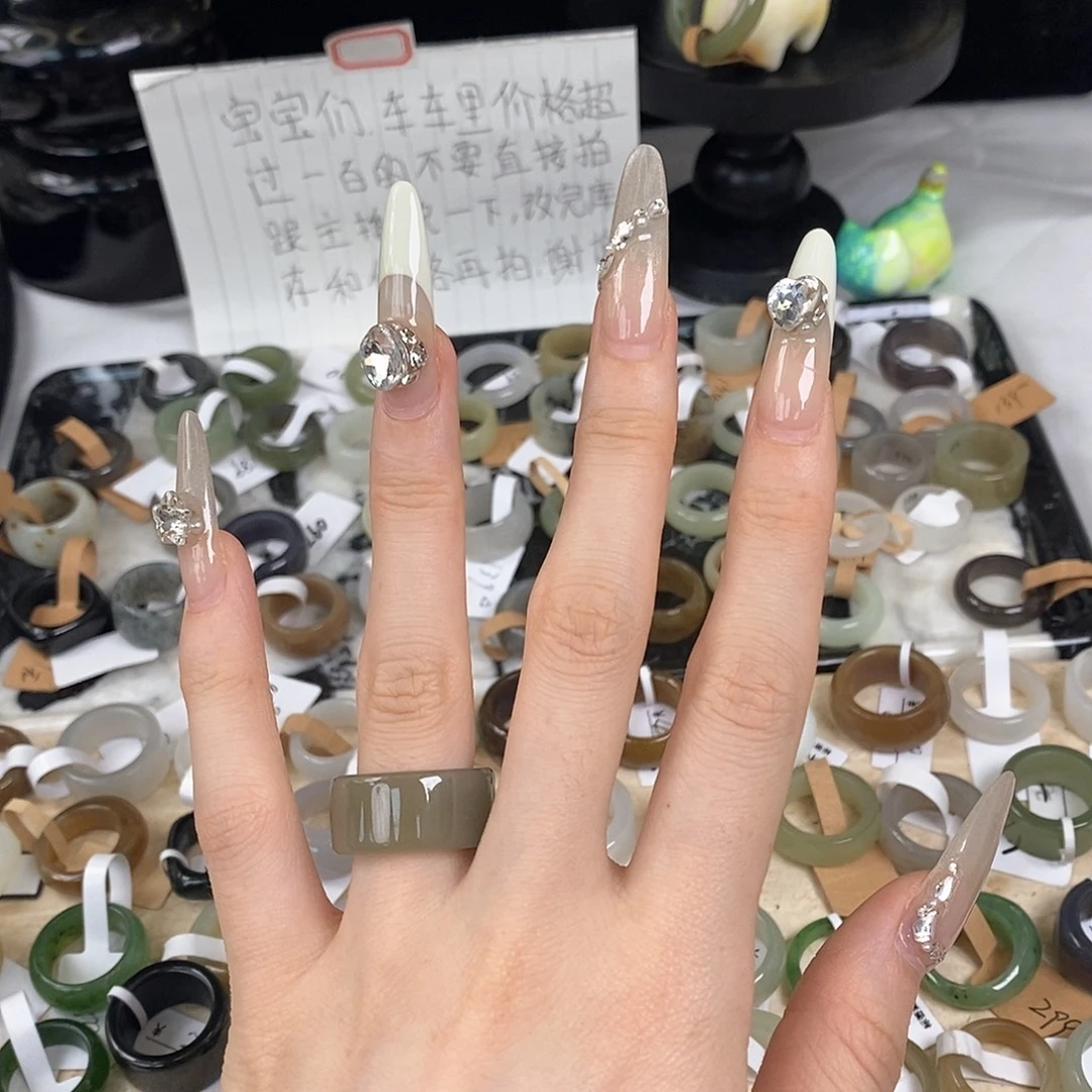 未镶嵌戒指和田玉z42晴水直切16.6