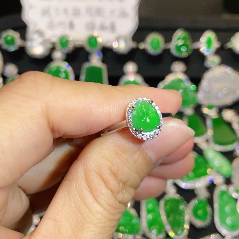 【闪购商品】翡翠戒指未镶嵌天然翡翠