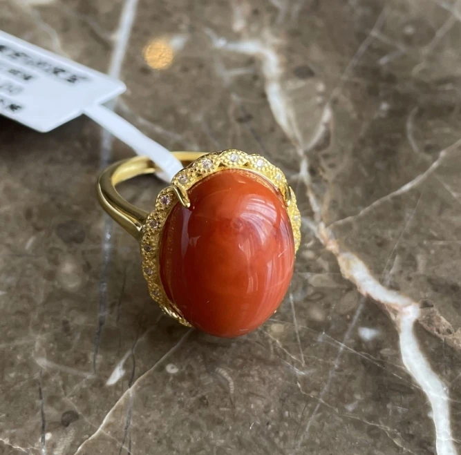 【老掌柜】 蛋面/南红戒指   ALC070711