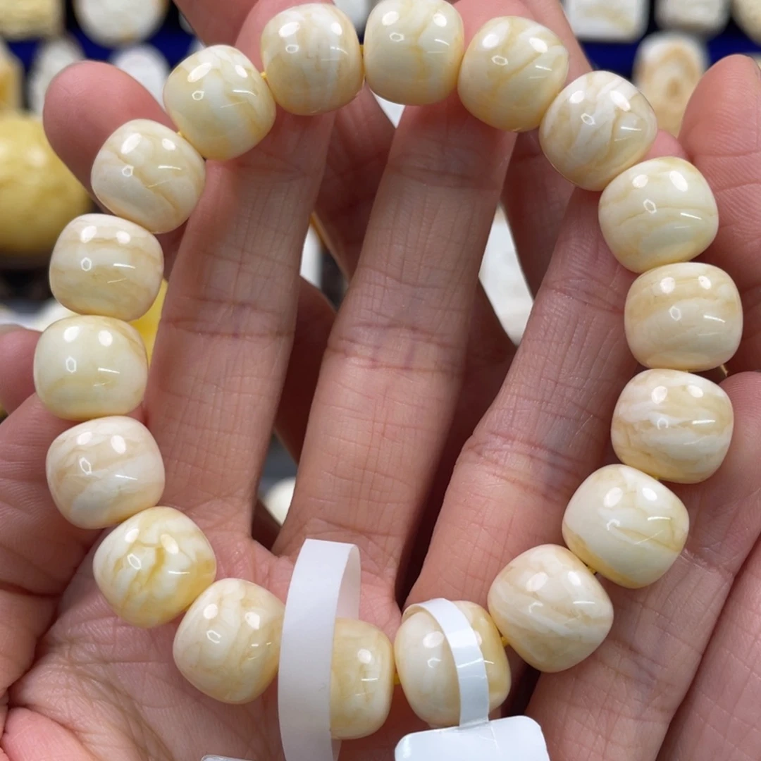 蜜蜡裸石未镶嵌琥珀蜜蜡手串卡12mm