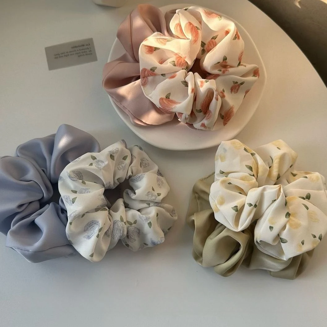 高品质大肠发圈2件套春夏新款气质肥肠简约发饰扎头发绳头饰