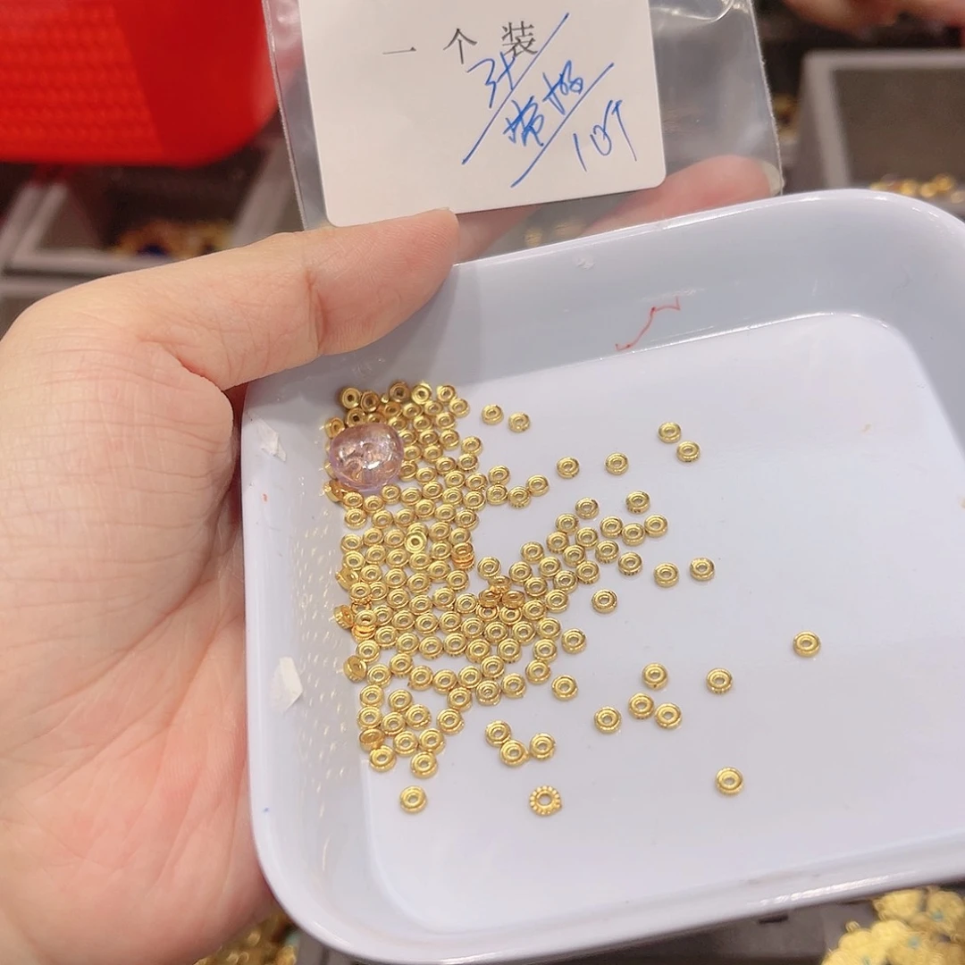 水晶珠宝半成品银S925镀金镶嵌97