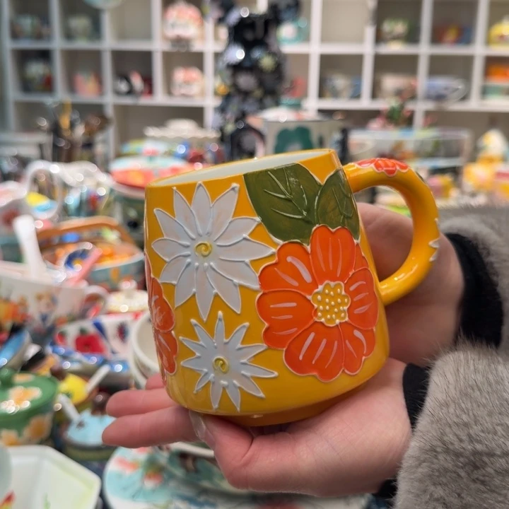 陶瓷老****登濑户烧国色天香马克杯1只