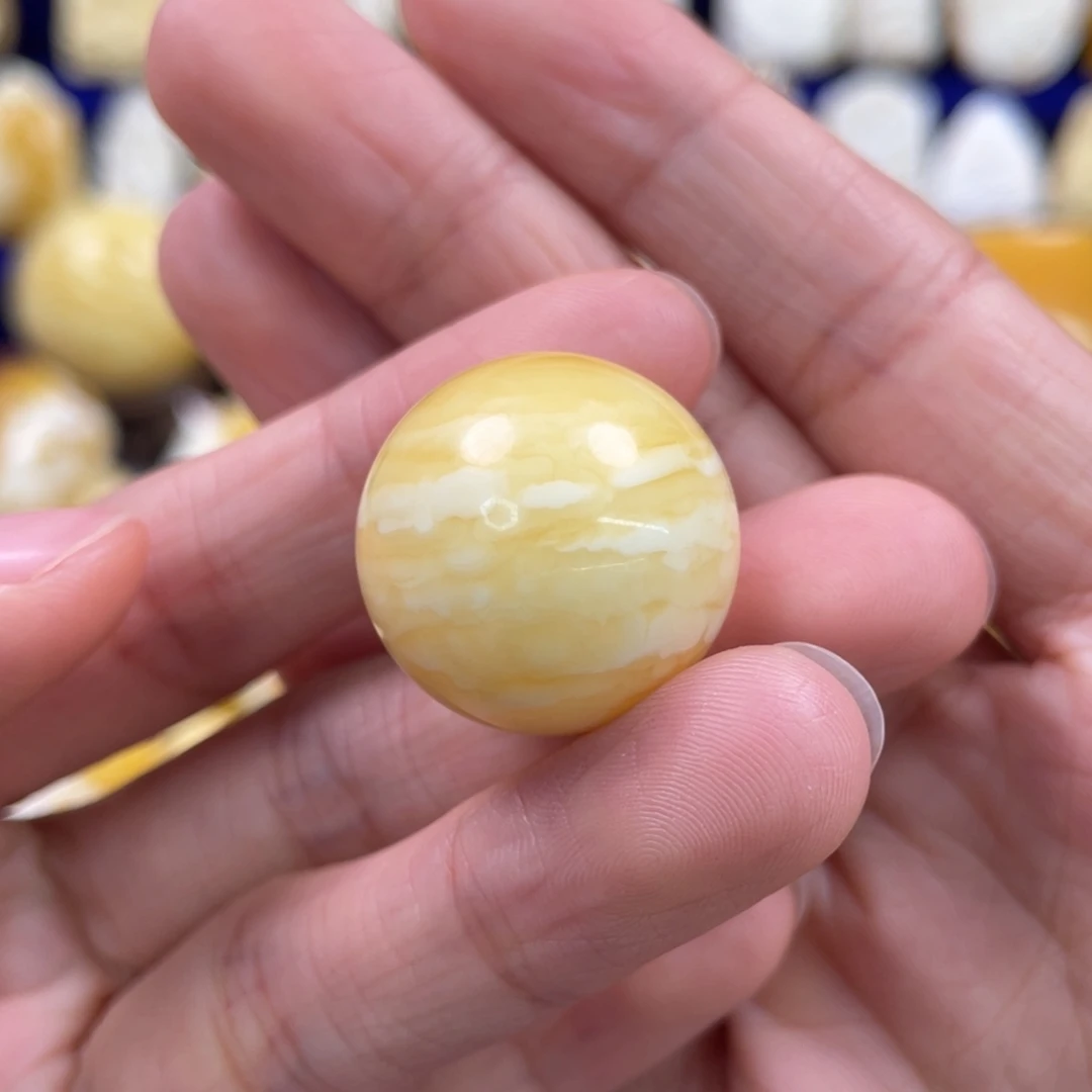 蜜蜡裸石未镶嵌琥珀蜜蜡珠子卡22.3mm