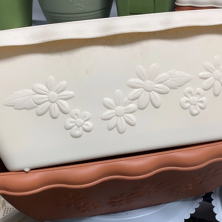 2个470米色菜盆浮雕爱丽思