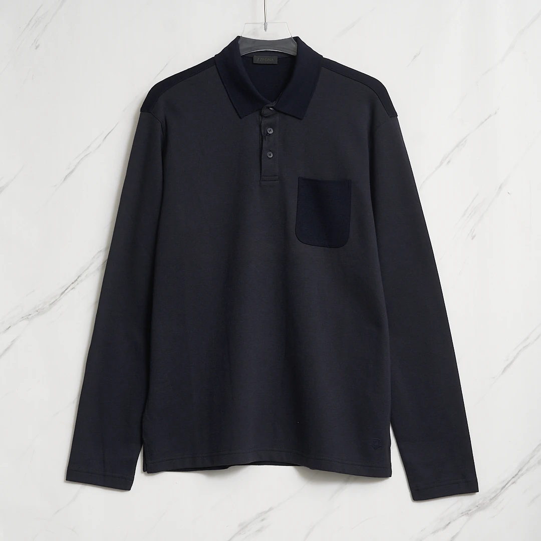 ZEGNA男士拼色polo衫/YZ200572