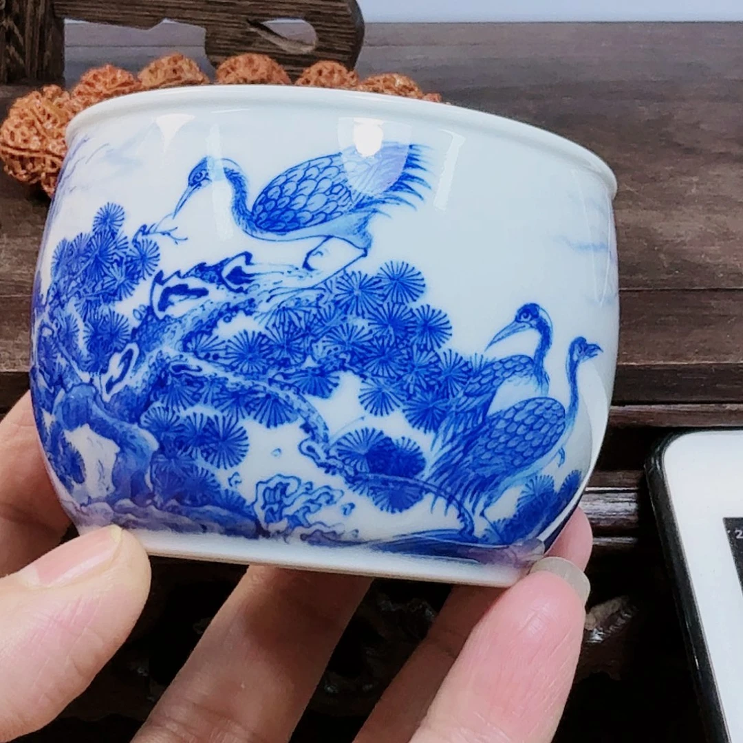 泥塑曾主人杯手工手绘