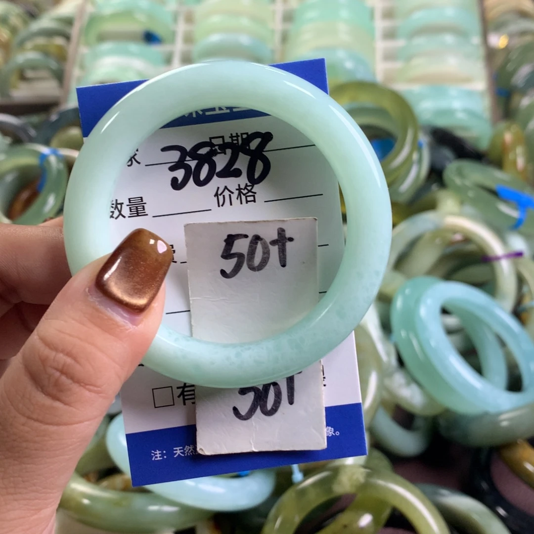 未镶嵌蛇纹石玉手镯3828