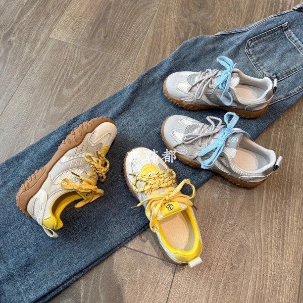 【ZHD】老钱风！阿甘鞋女2025夏季透气网面软底芭蕾风休闲鞋2266