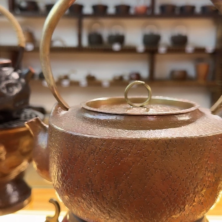 紫铜手工制作烧水壶