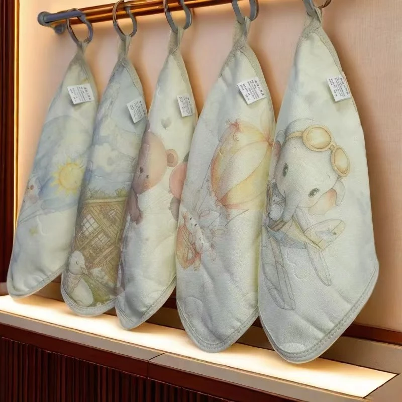 婴儿纱布毛巾儿童纯棉毛巾宝宝洗澡新生儿口水巾加厚六层超软加大