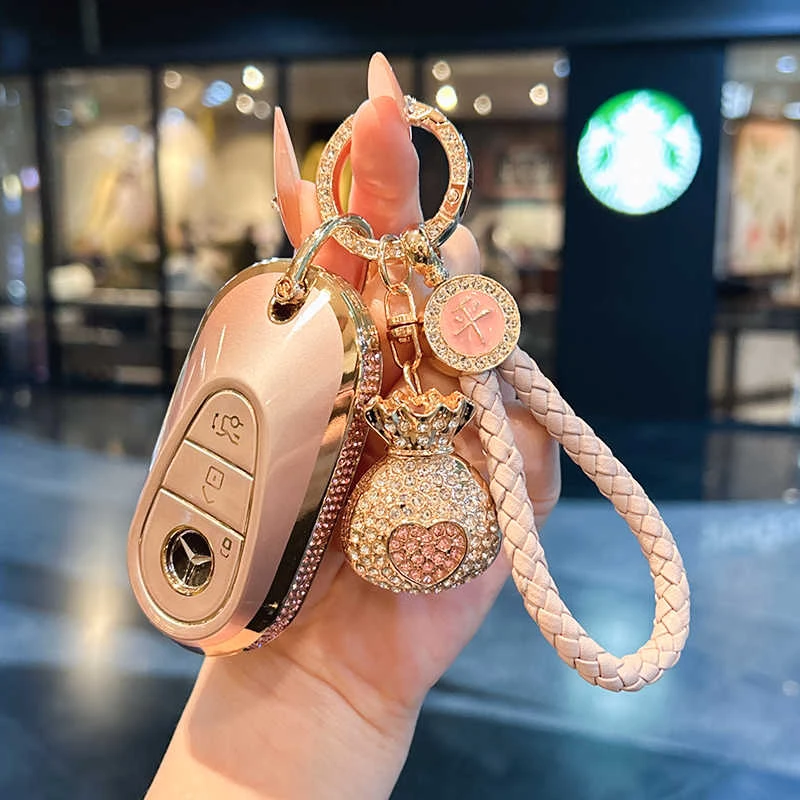 25款奔驰glc300l钥匙套新c260l女c200l壳s450扣E300L车eqe/a200