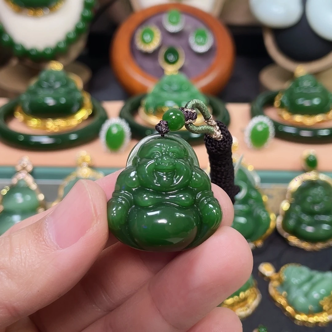 和田玉（碧玉）未镶嵌颈饰25mm