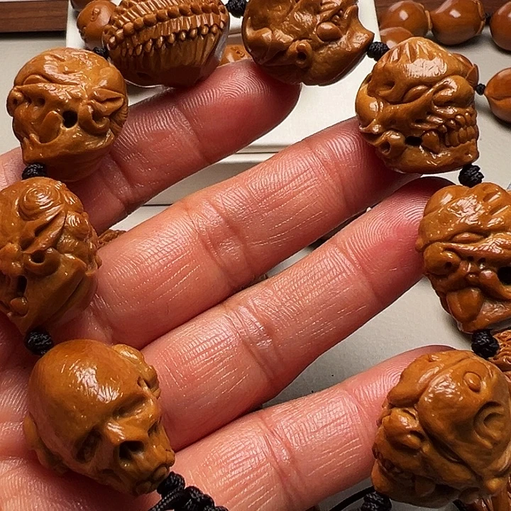 橄榄核手串/手链骷髅串