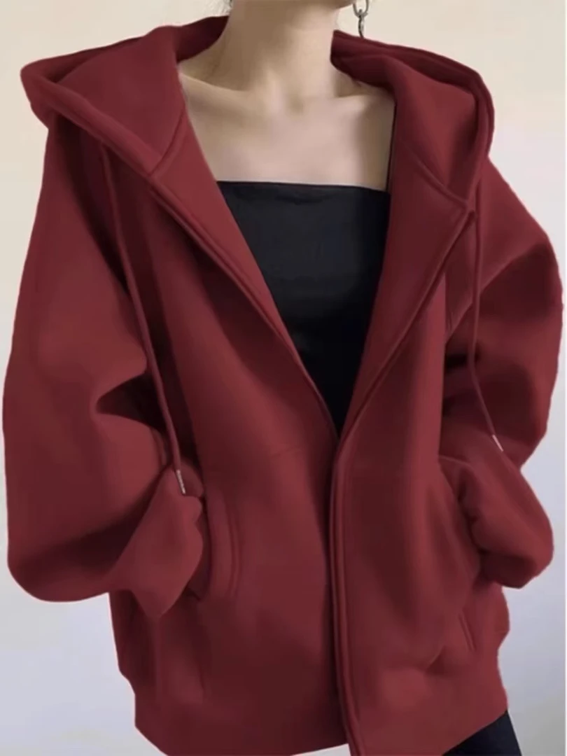 春秋款连帽卫衣外套