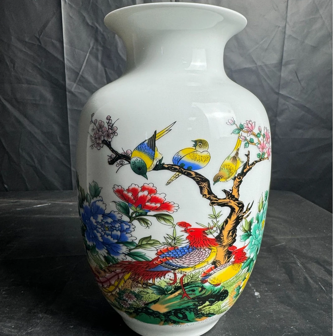 ZY-DP-A51粉彩花鸟冬瓜瓶